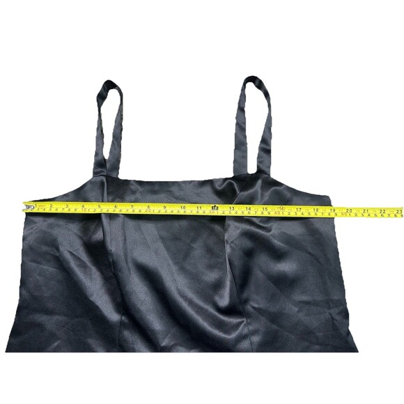 Dressbarn Blouse Women's 14 Black Satin Office Chic Casual Top - Picture 6 of 8